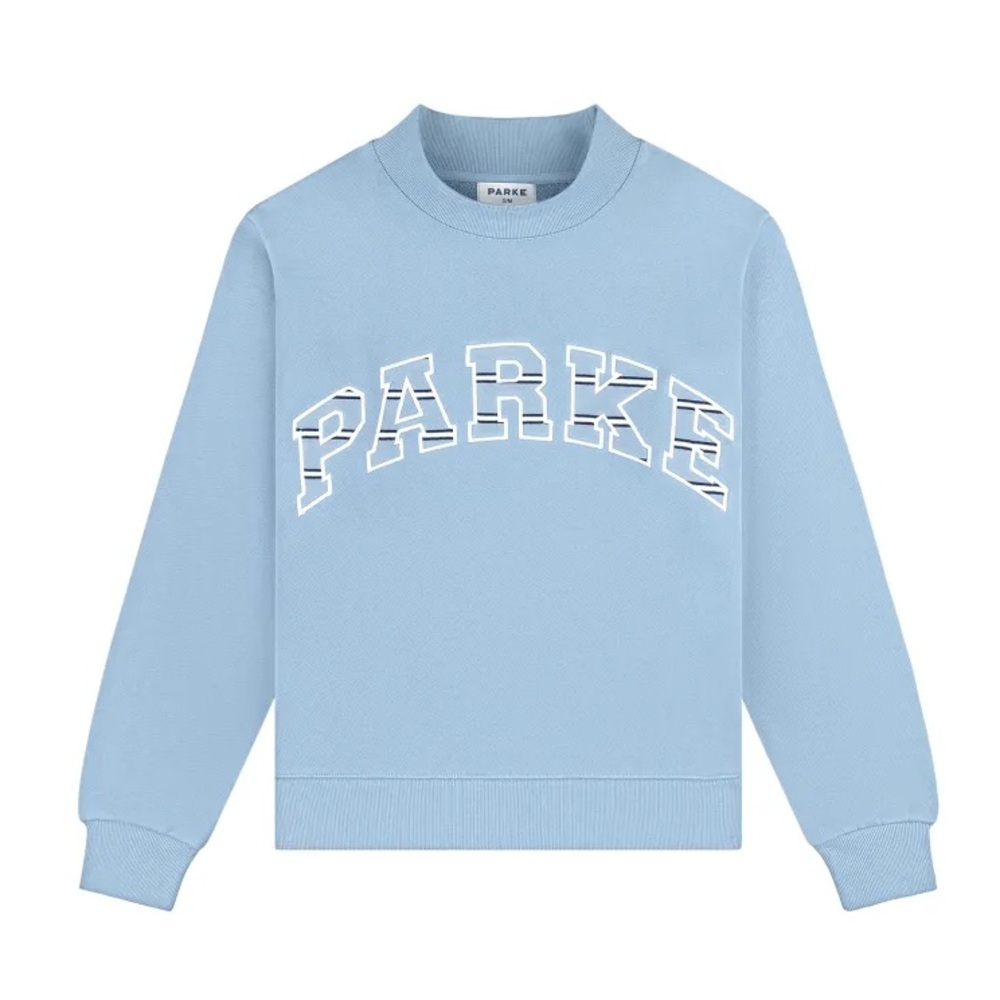 Maggie & Emma Heritage Varsity Mockneck Blue New S/M